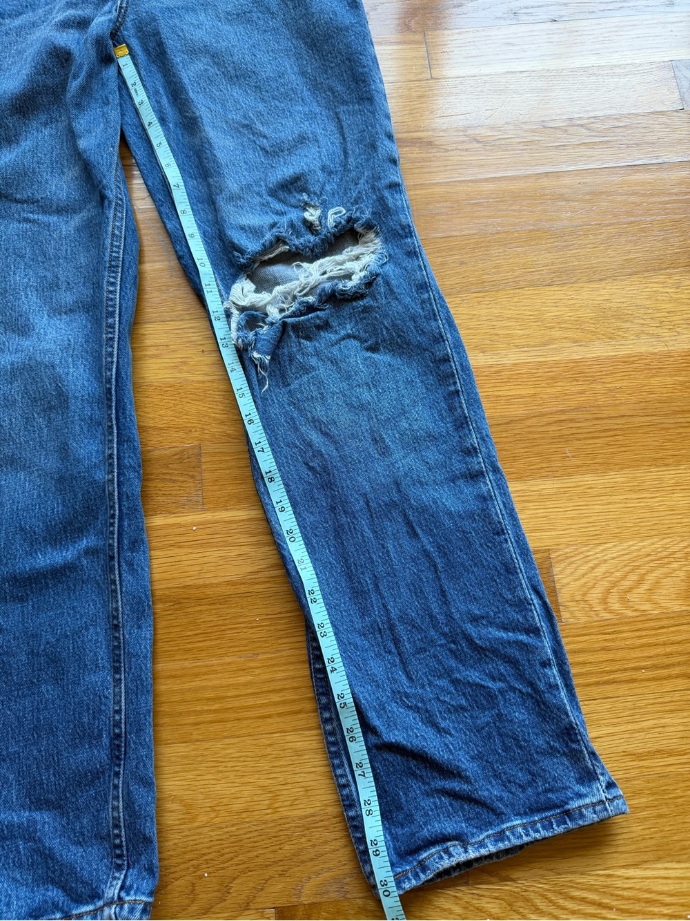 Abercrombie & Fitch The ‘90s Straight Ultra High Rise Ripped Women’s -Size 10 - Picture 5 of 5